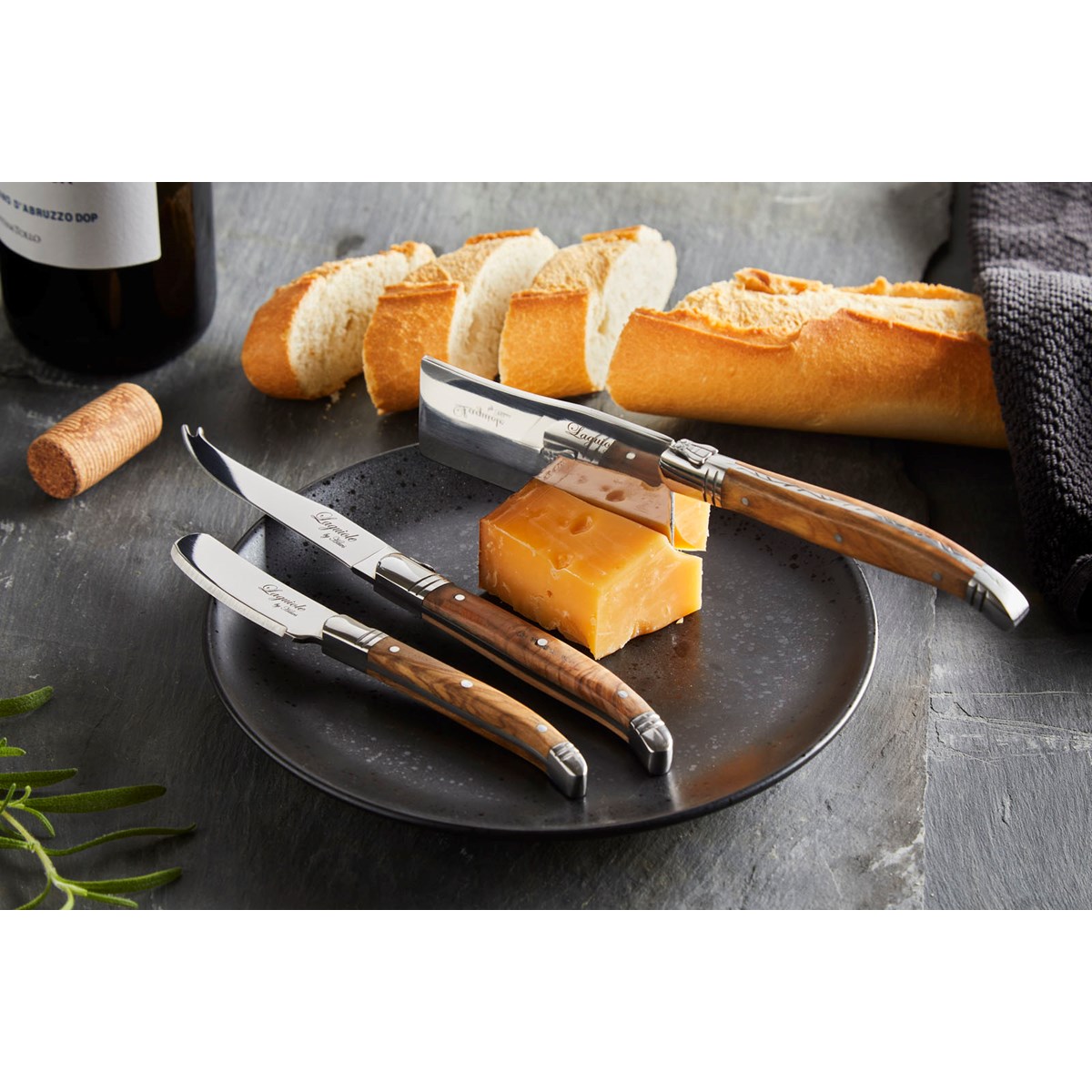 Laguiole by Hâws Ostesett 3 deler oliventre