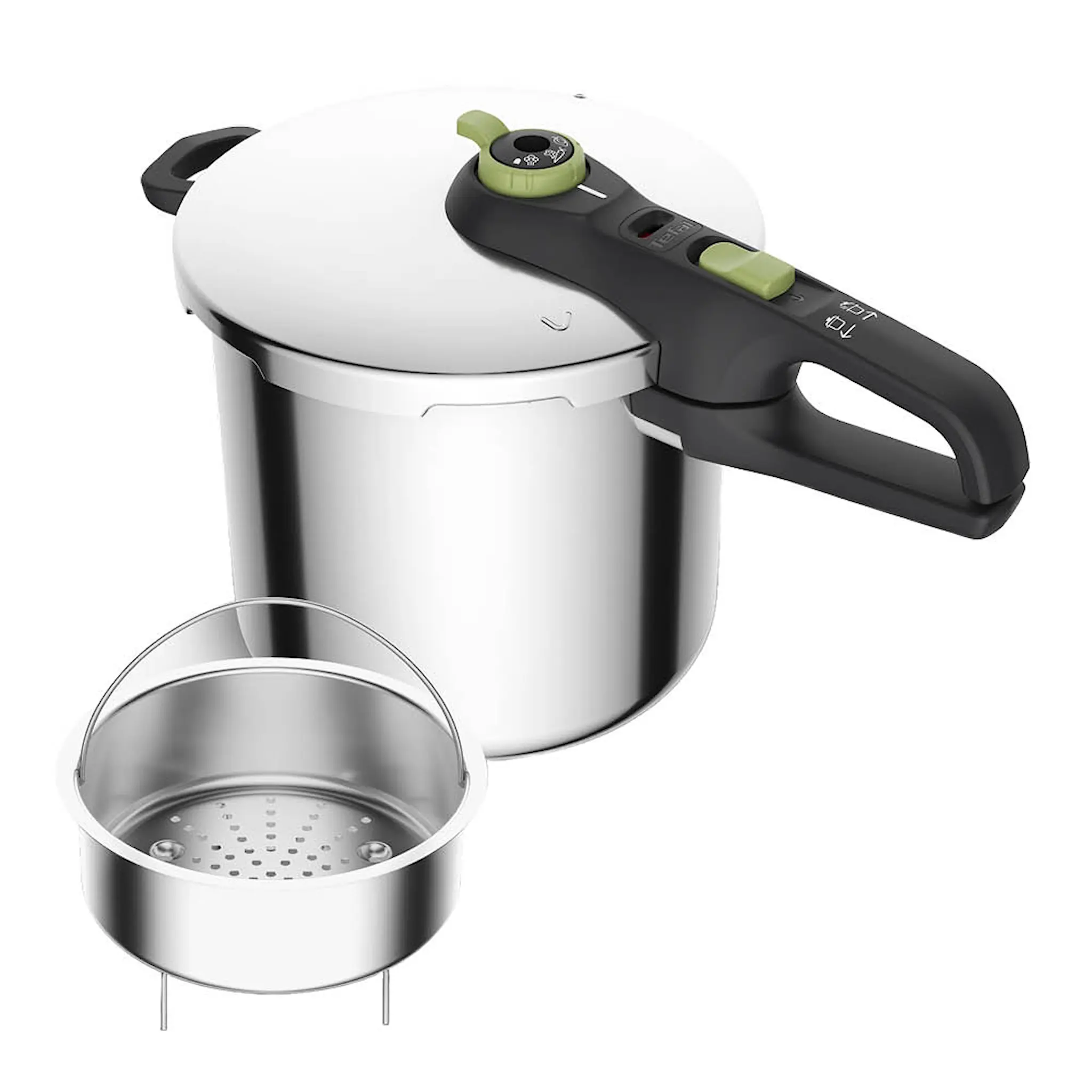 Tefal Secure Trendy Tryckkokare med Ångkorg 8 L Rostfri