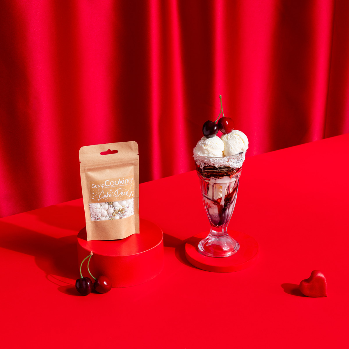 ScrapCooking Strössel små kulor 80 g vit/guld/silver