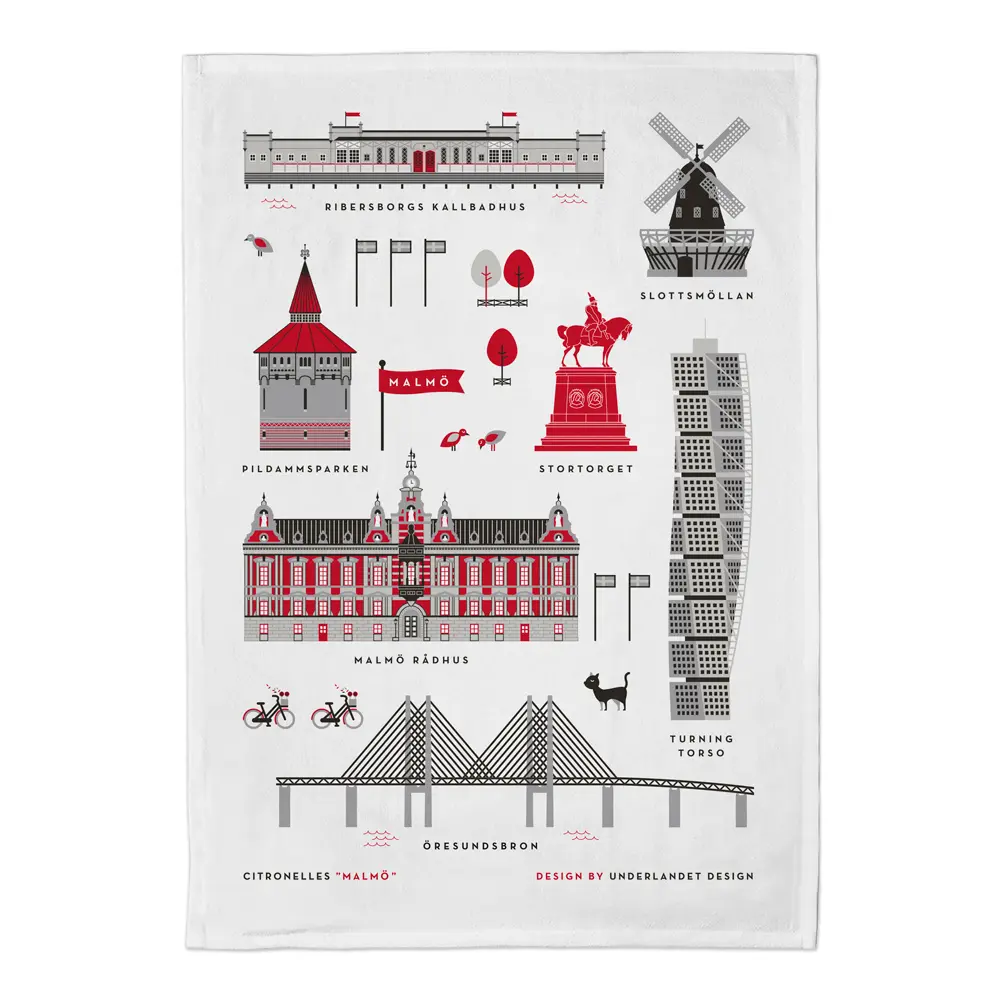 Malmö Keittiöpyyhe 50x70 cm Punainen