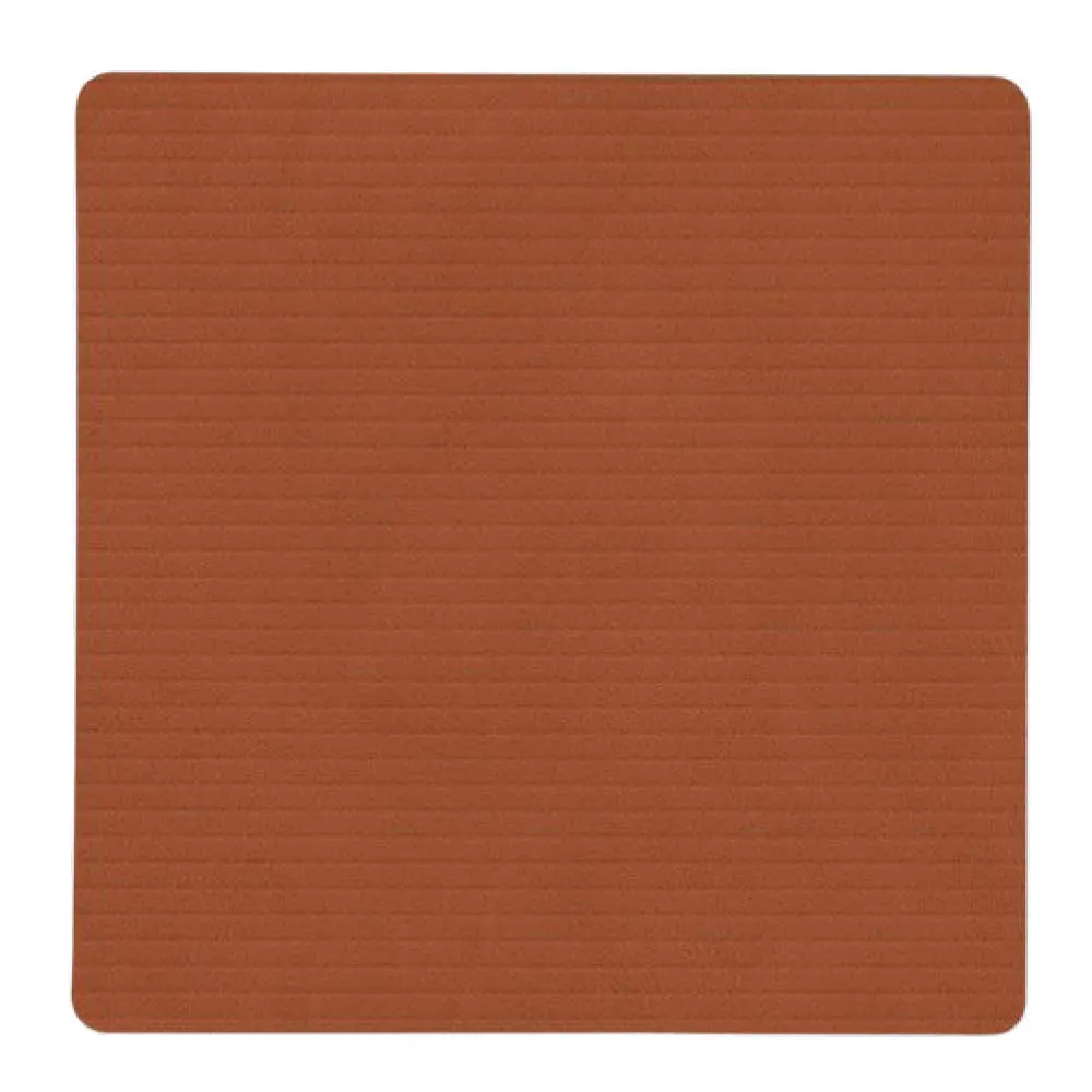Square Corduroy glassbrikke 10 cm Rust