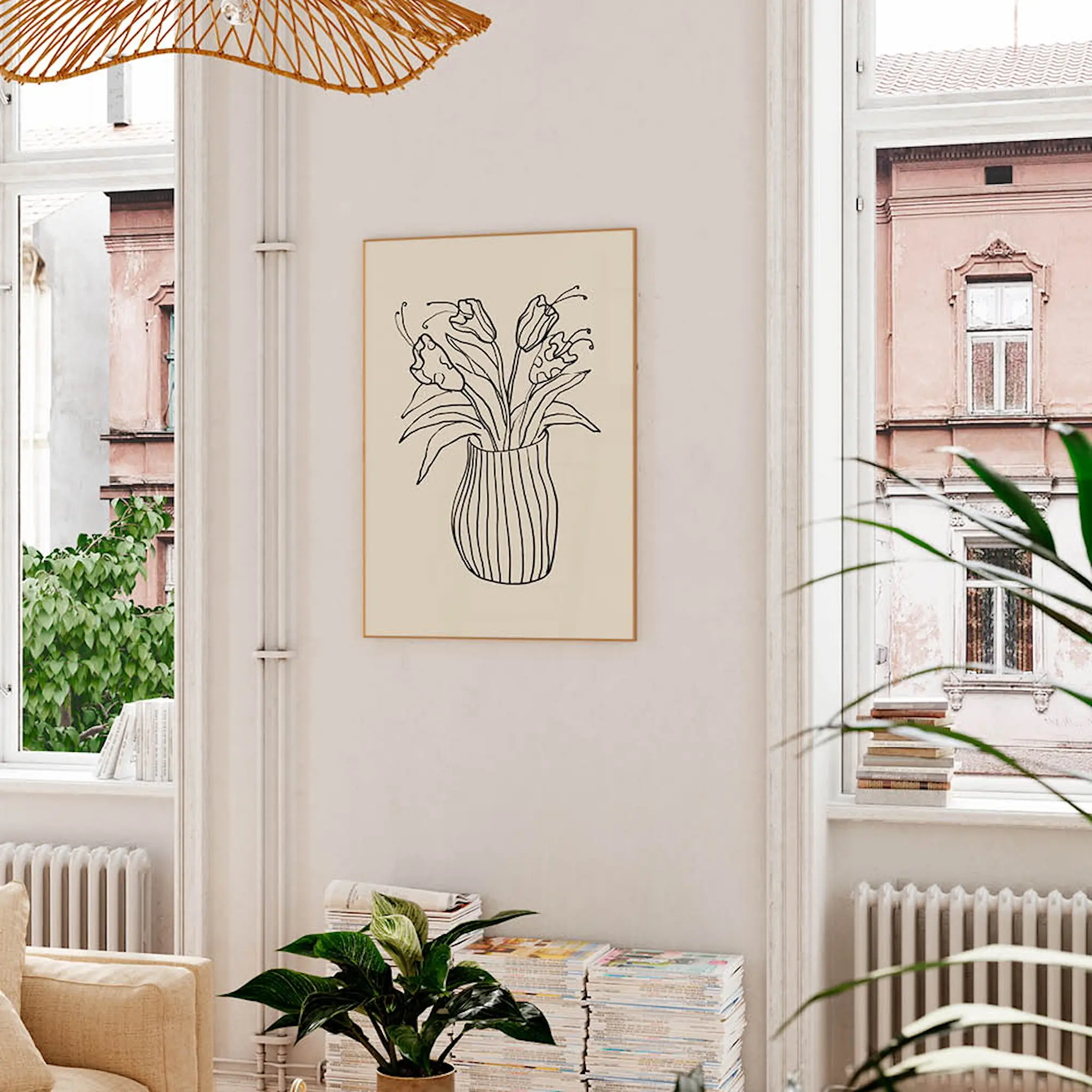Poster & Frame Affordable Art Prints poster 50x70 cm vase sketch