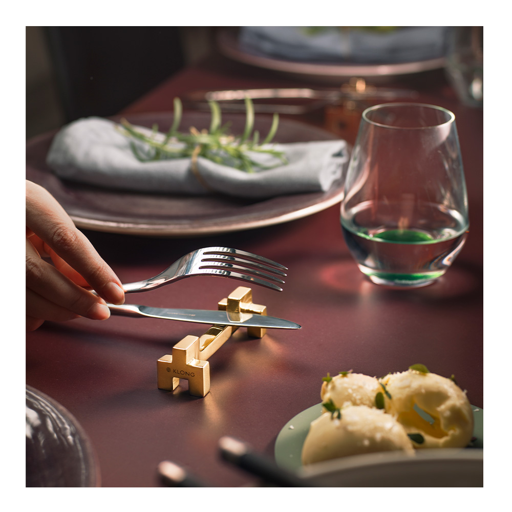 Klong Signe Bestickhållare 2-pack Mässing