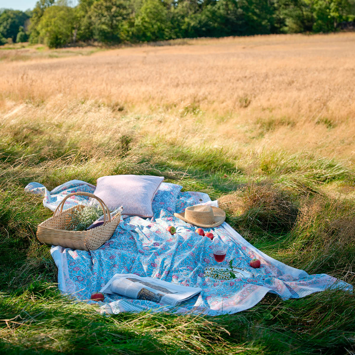 Chamois Apple duk 170x350 cm turkos