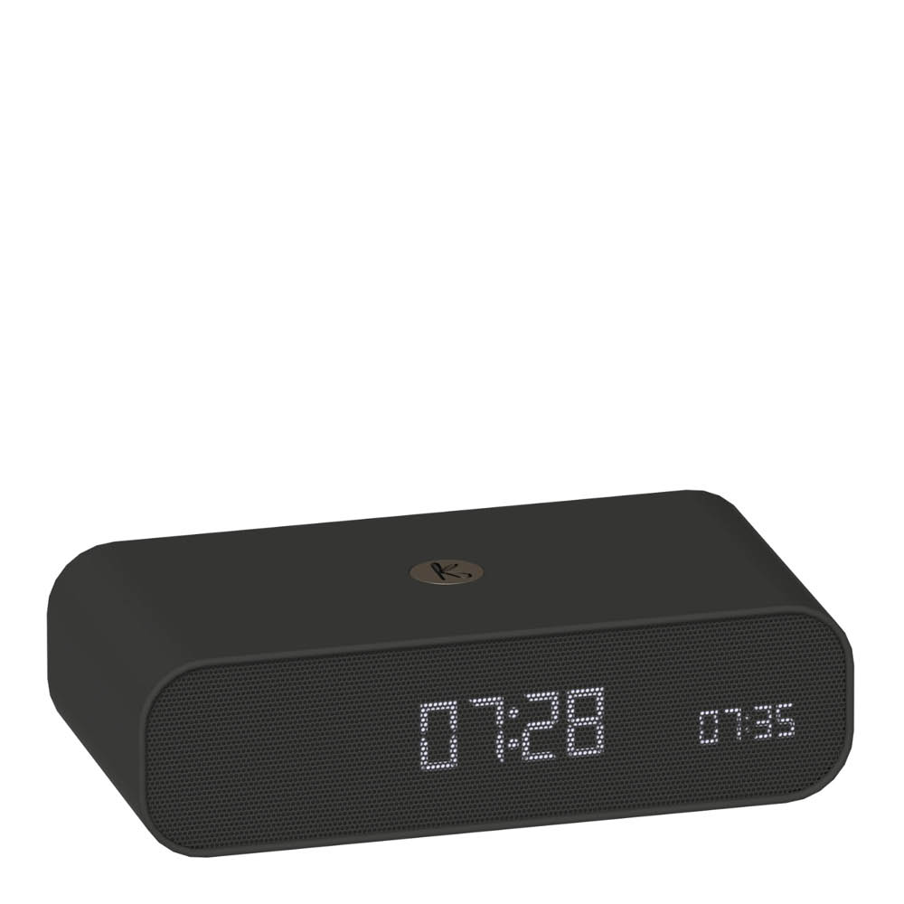 Kreafunk - Wakie herätyskello Wake-up-valolla ja Qi:llä 16x8x4,5 cm musta