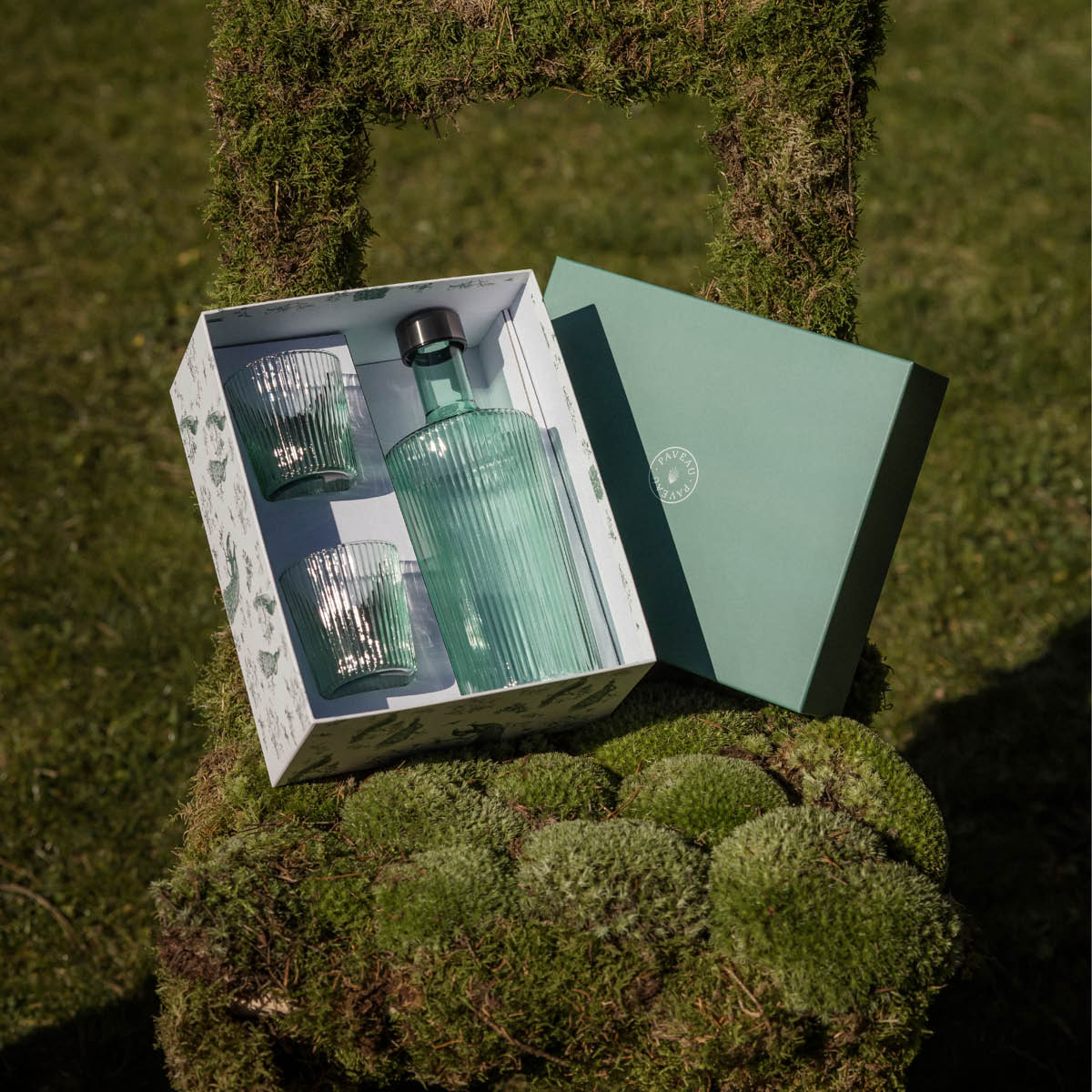 Paveau Ribbed Elegance gåvoset Bondi 3 delar grön