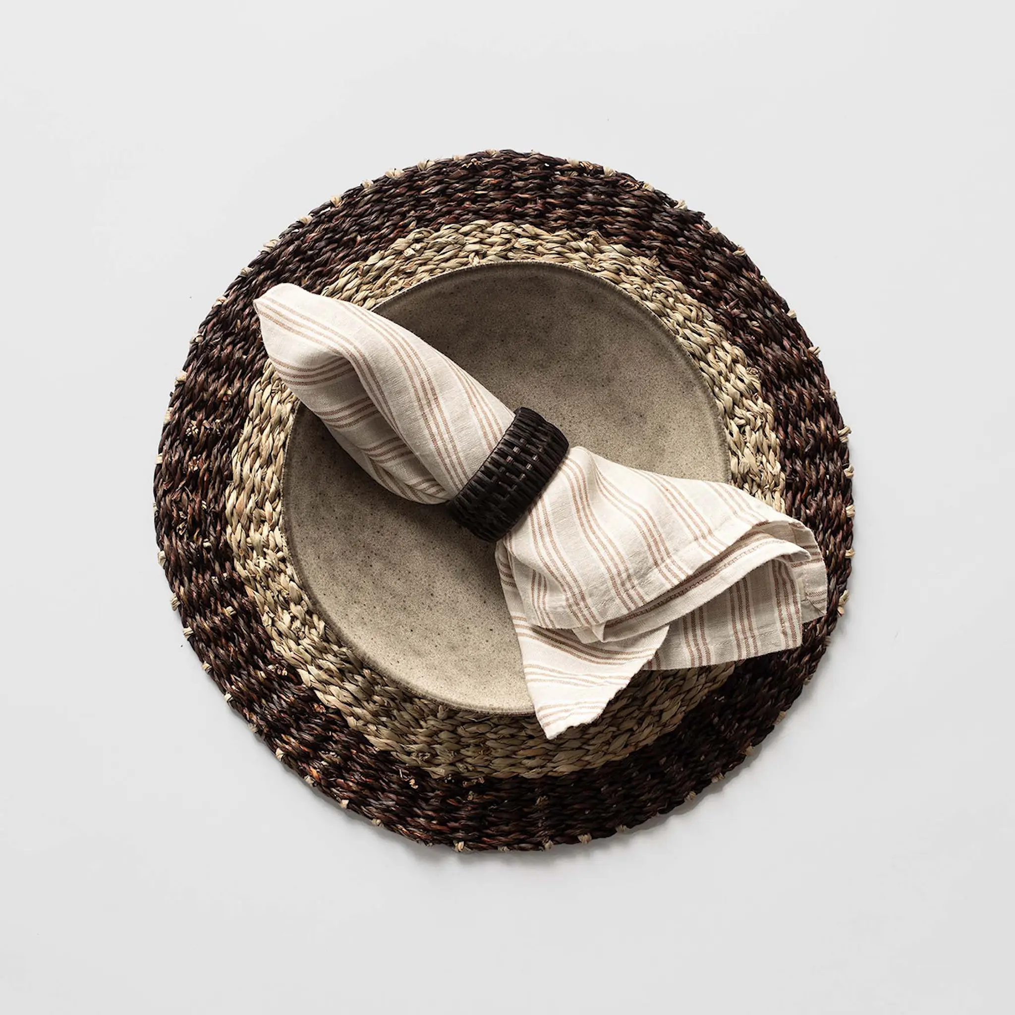 Tell Me More Mila servettring 4-pack brun