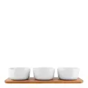 Eva Trio Legio Nova Snackset 3 skålar + Fat Ek/Vit