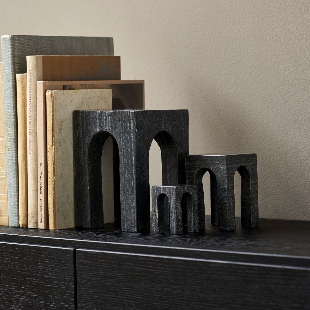 Gejst Arkis Skulptur Marmor 17 cm Svart