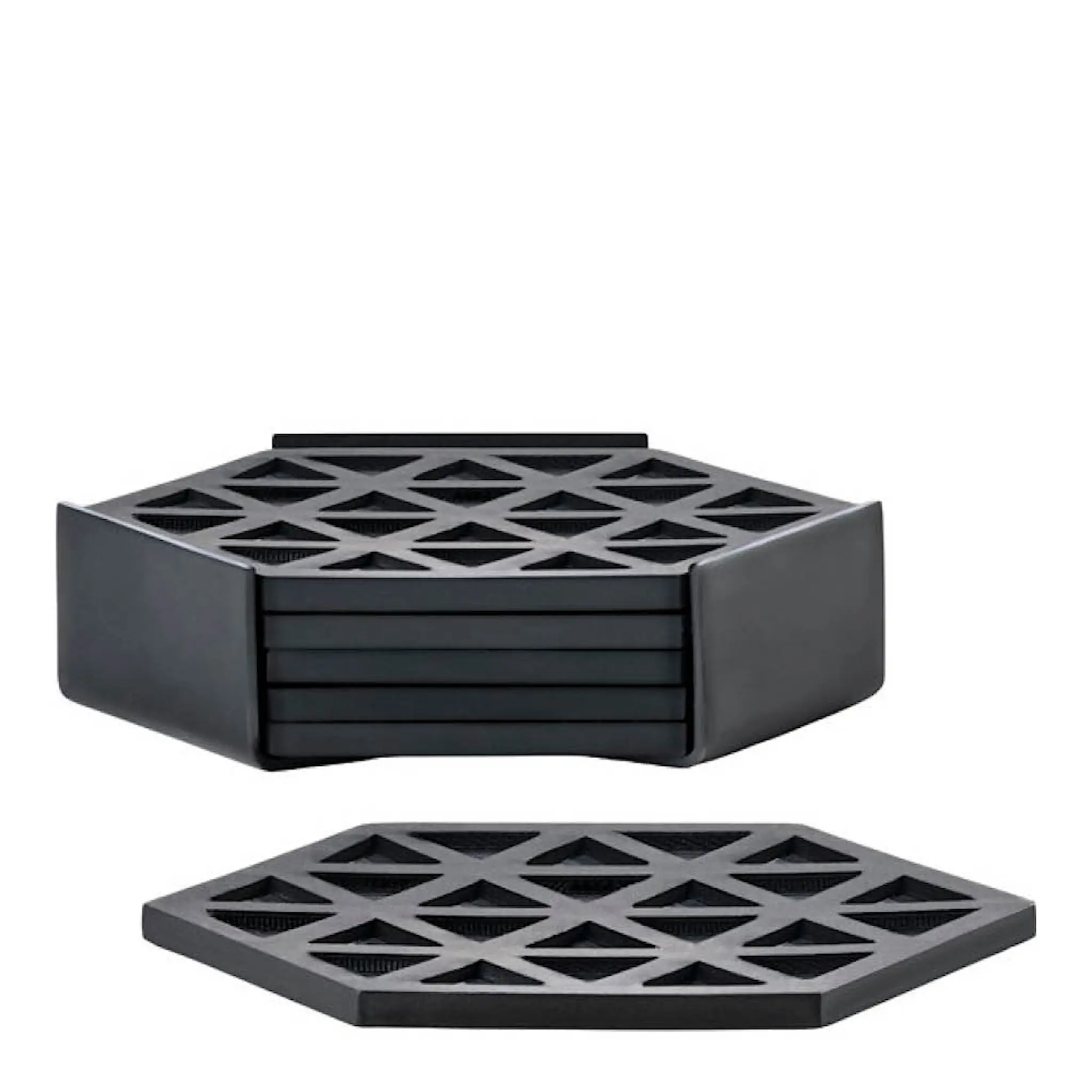 Zone Denmark Triangles glasunderlägg 6-pack svart