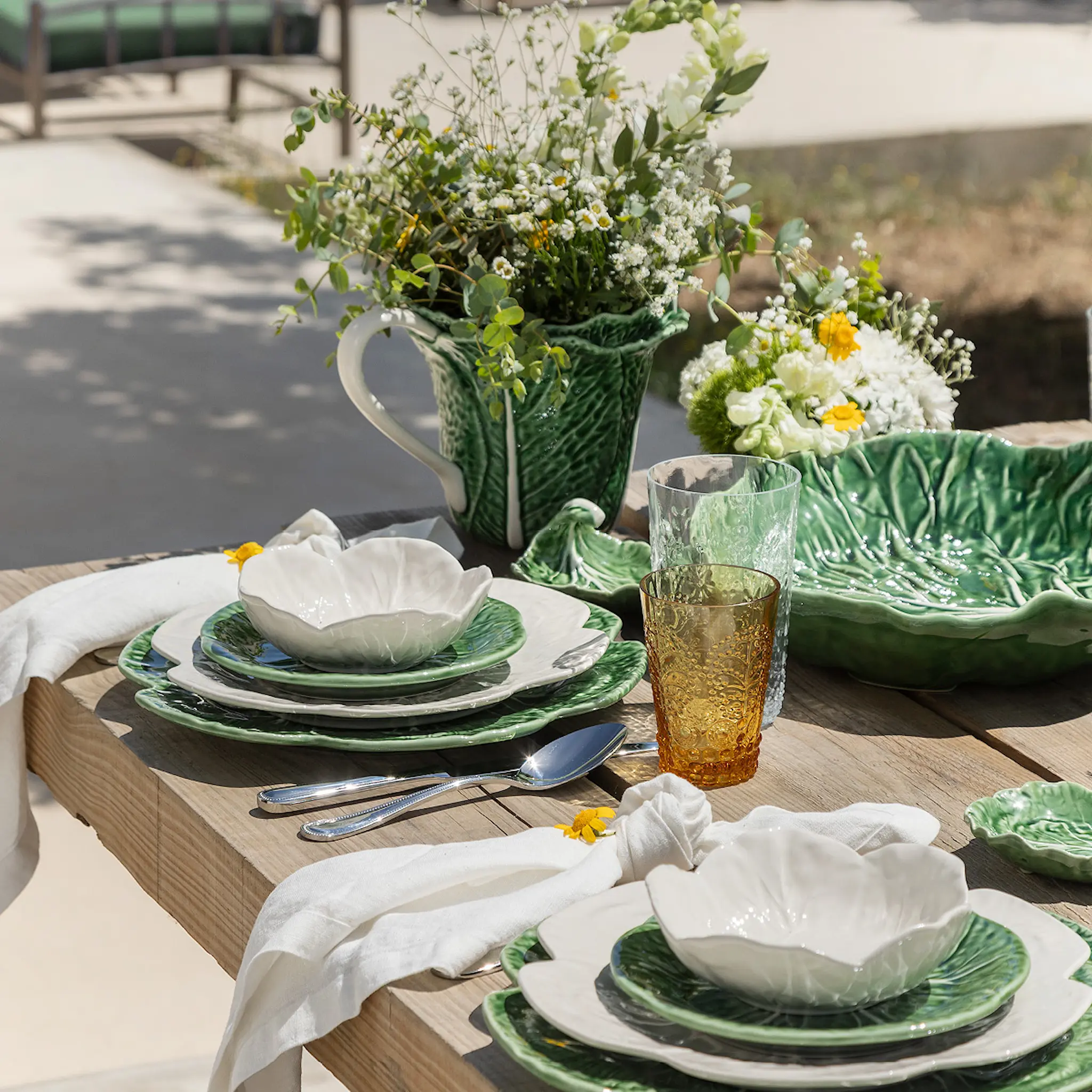 Bordallo Pinheiro Cabbage Kulho 22,5 cm Valkoinen