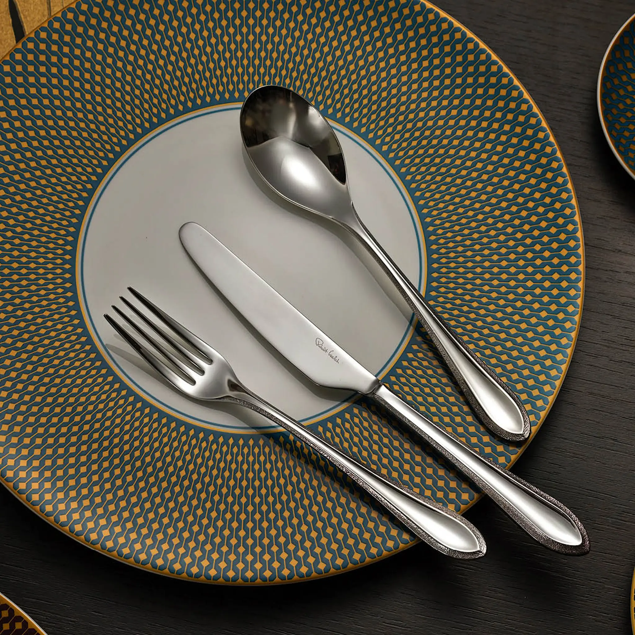 Robert Welch Kemble Textur bestickset 24 delar stål