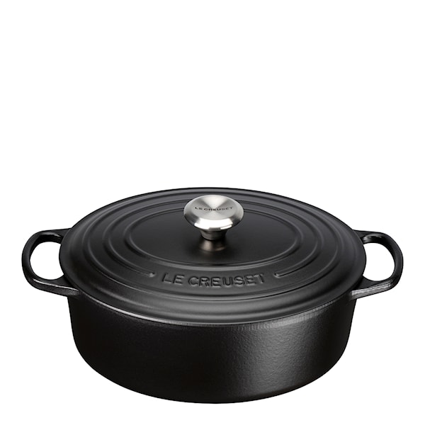 Signature Gjutjärnsgryta oval 31 cm 6,3 L matte black