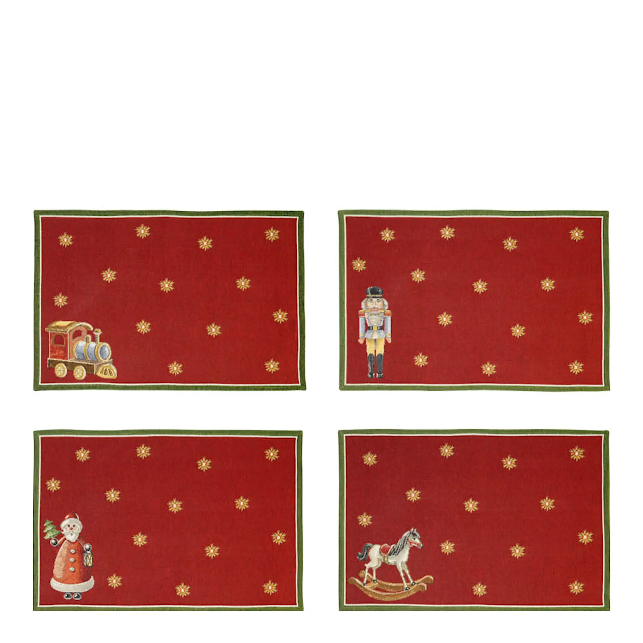 Villeroy & Boch Toy's Delight jubileum bordstablett 4-pack 48x32 cm röd/jul