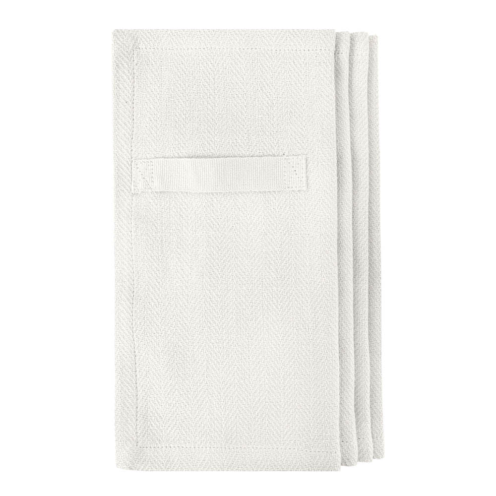 The Organic Company Servett i bomull 20x20 cm 4-pack vit
