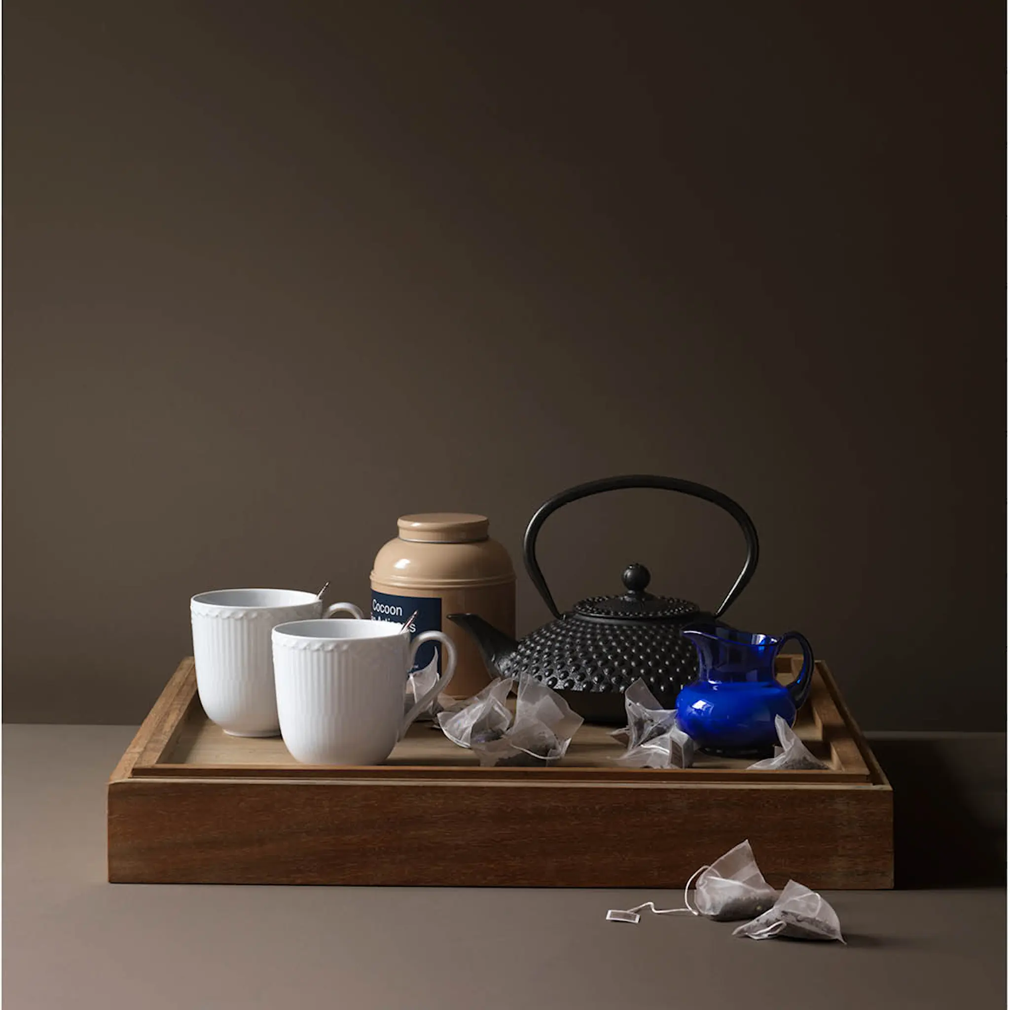 Royal Copenhagen White Fluted Half Lace Muki 37 cl 2 kpl