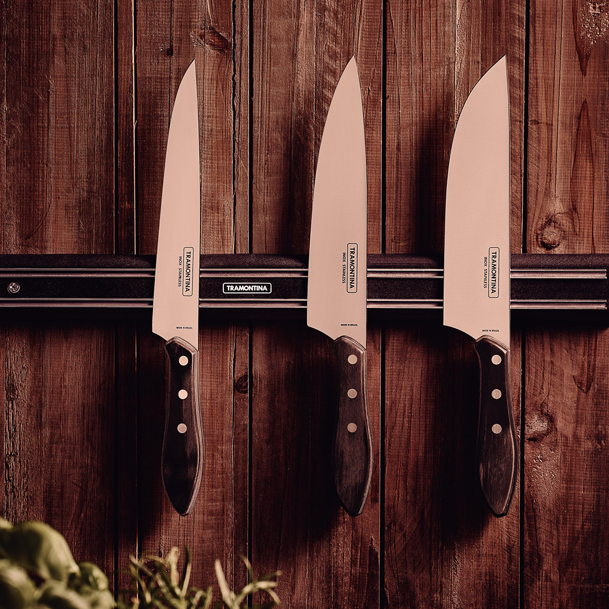 Tramontina Polywood kokkekniv 20,5 cm brun