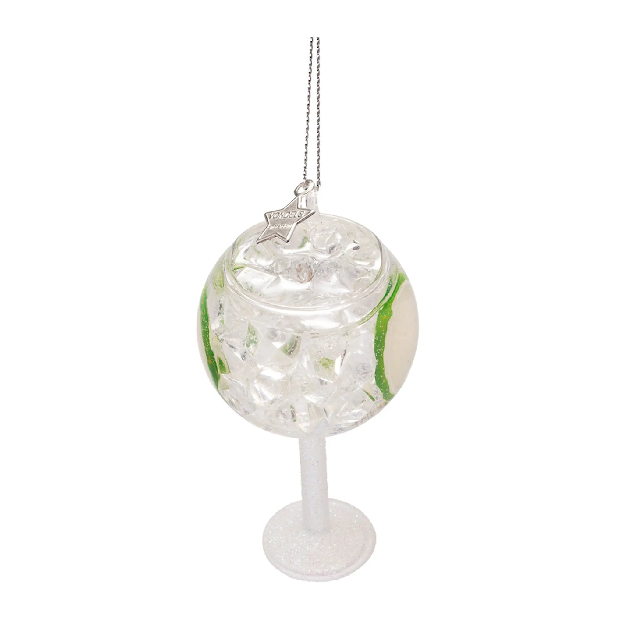 Vondels CocktailClub Riippuva joulukoriste Gin tonic 11 cm Kirkas