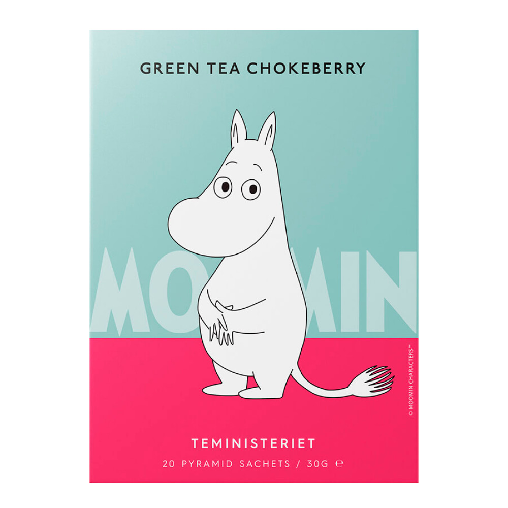 Moomin Mumin pyramidpåse Mumintrollet grönt te aronia 20-pack