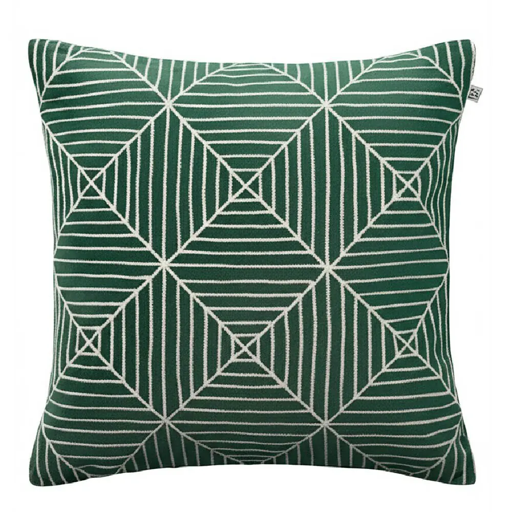 Kulgam tyynynpäällinen sametti 50x50 cm Green/White