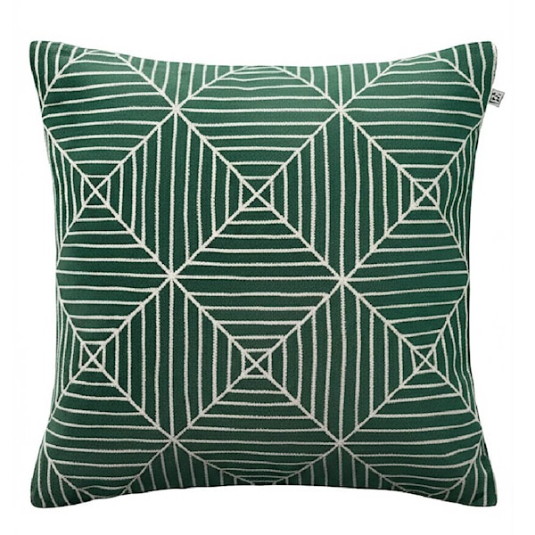 Kulgam kuddfodral sammet 50x50 cm Green/White