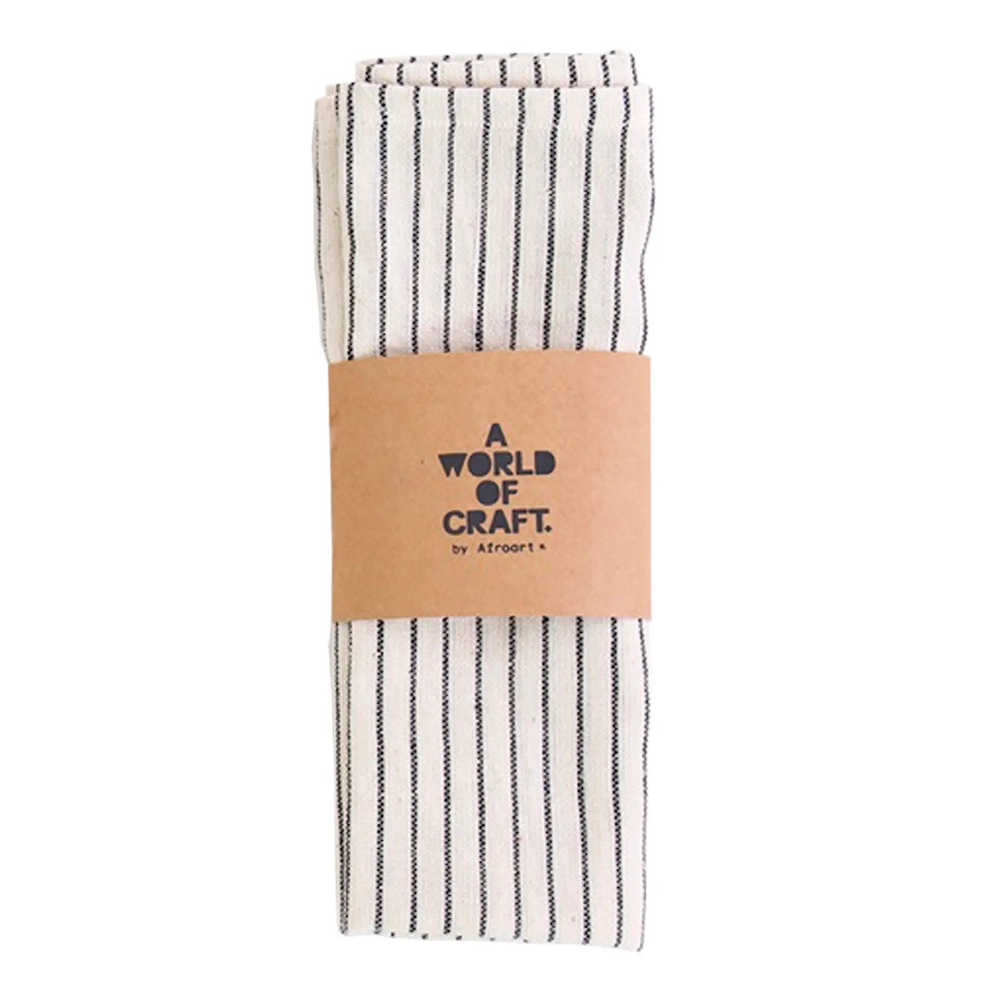 A World of Craft Eco Keittiöpyyhe 50x70 cm Mustat raidat