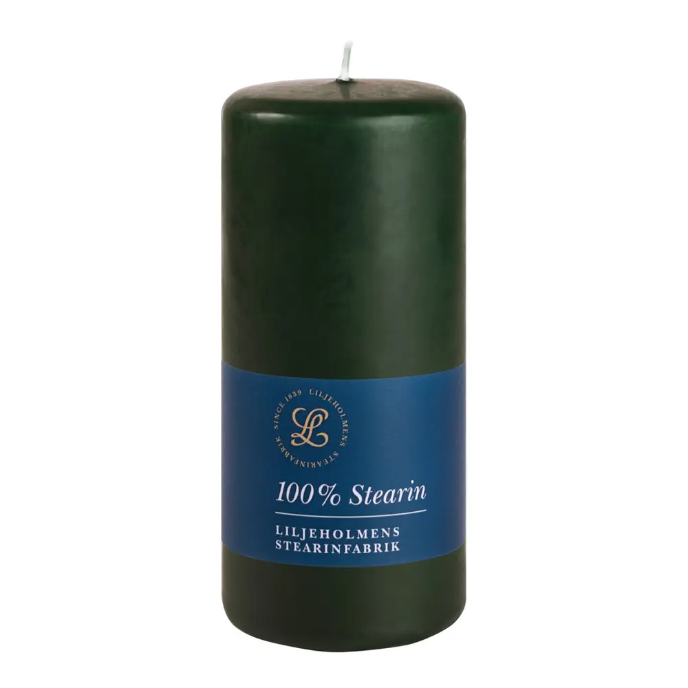 Pöytäkynttilä steariini 6,8x15 cm Vihreä