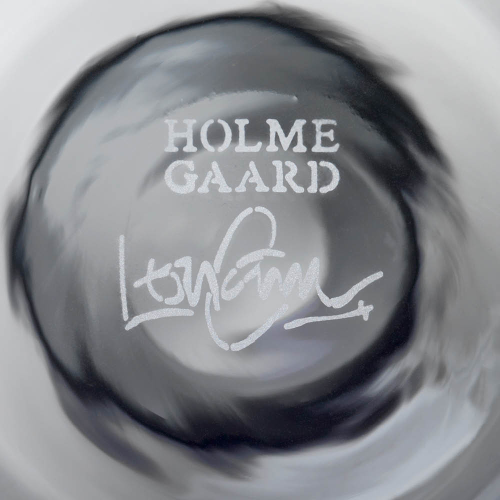 Holmegaard Flora vase kort 12 cm smoke