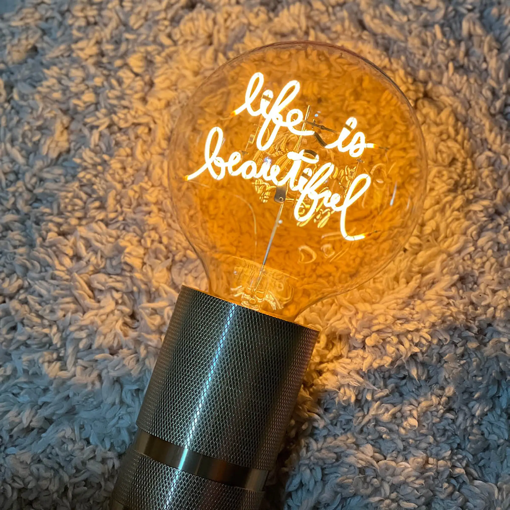 Elements Lighting MITB glödlampa LED 17 cm Life Is Beautiful bärnsten