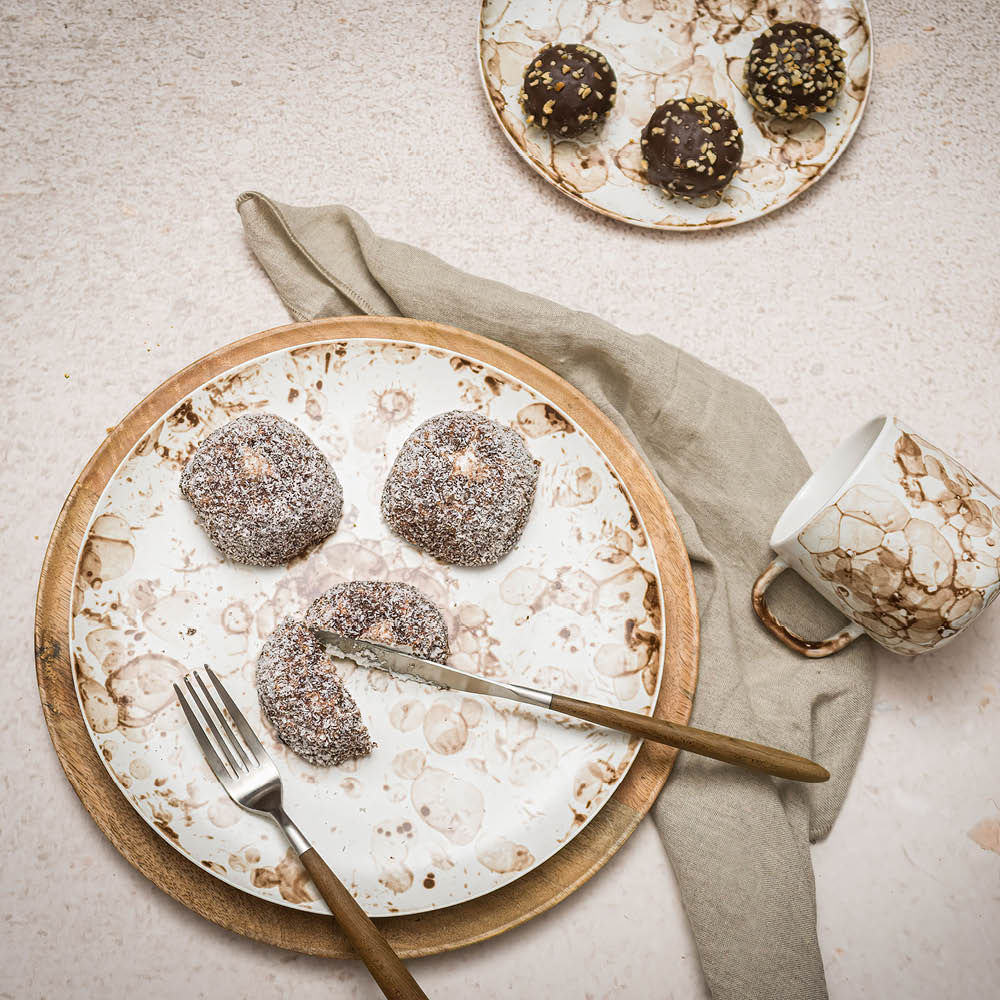 Stiernholm Effect asjett  brun/hvit