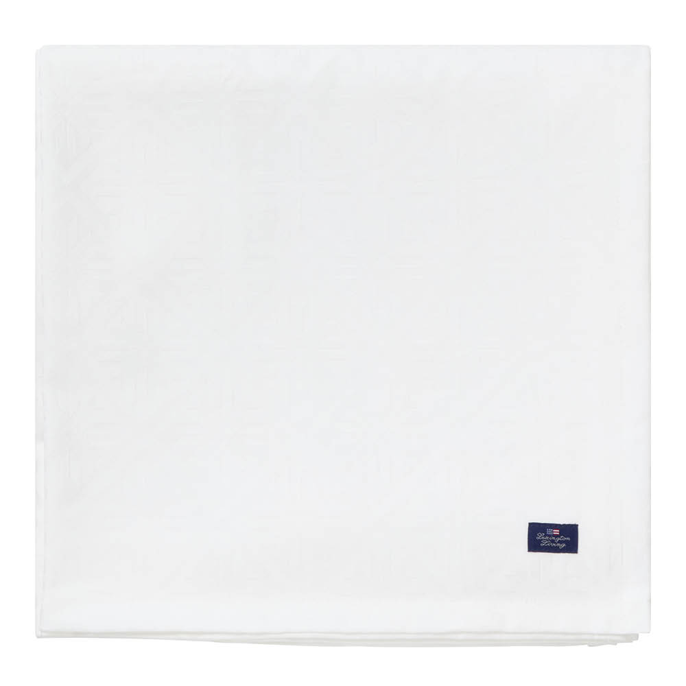 Lexington Bomullsduk jacquard 180x180 cm hvit