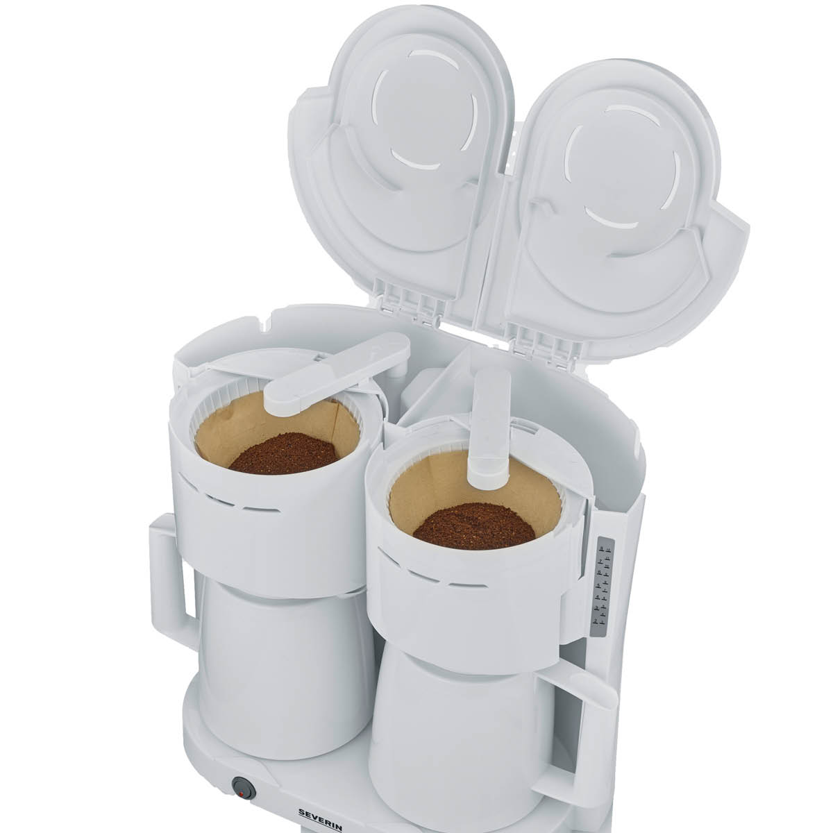 Severin Termospannu-kahvinkeitin kaksinkertainen KA9314 1000W valkoinen