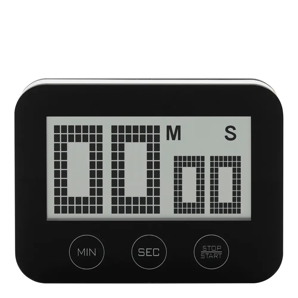 Digitaalinen Ajastin 60 min Teräs Musta