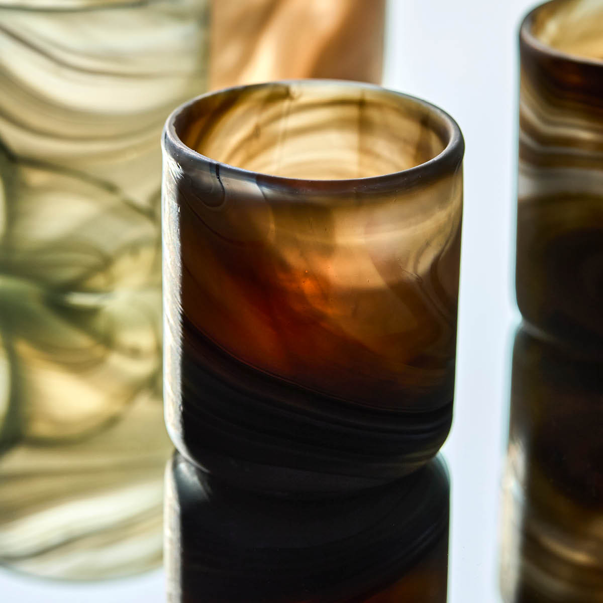 House Doctor Kae ljuslykta 8 cm 2-pack brun