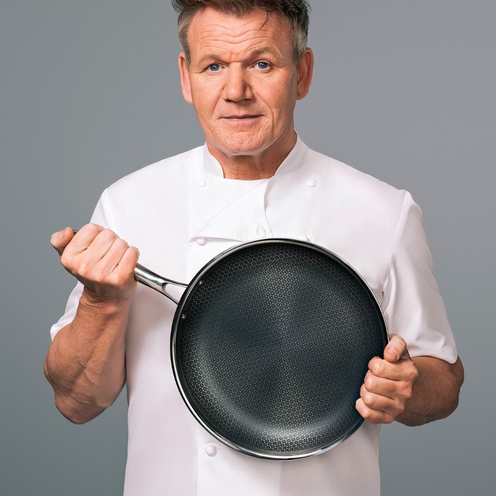 Hexclad Hybrid stekepanne 30 cm sølv/svart