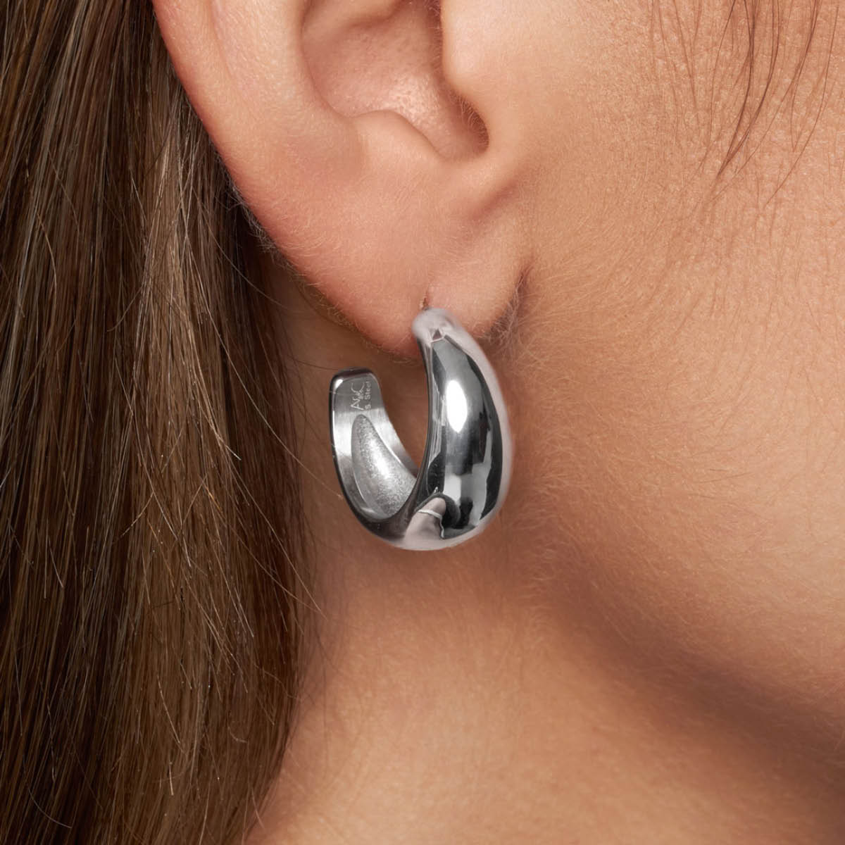 A&C Oslo AS Steel - Soft Coll örhängen 24 mm silver