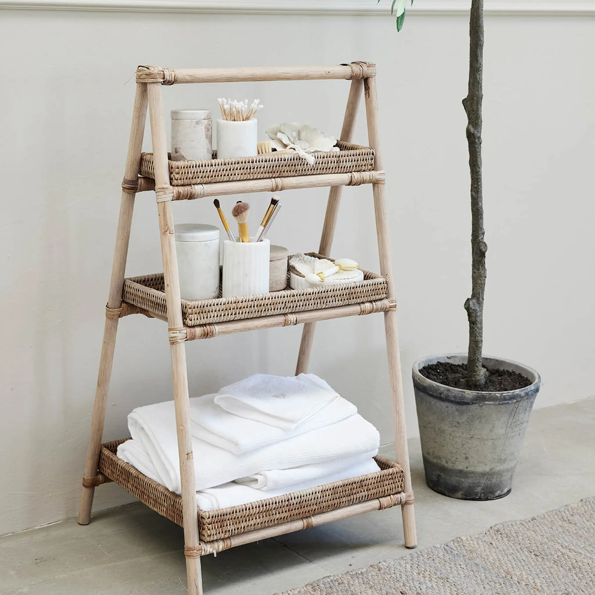 Lene Bjerre Molli Käsipyyhe 50x30 cm Valkoinen