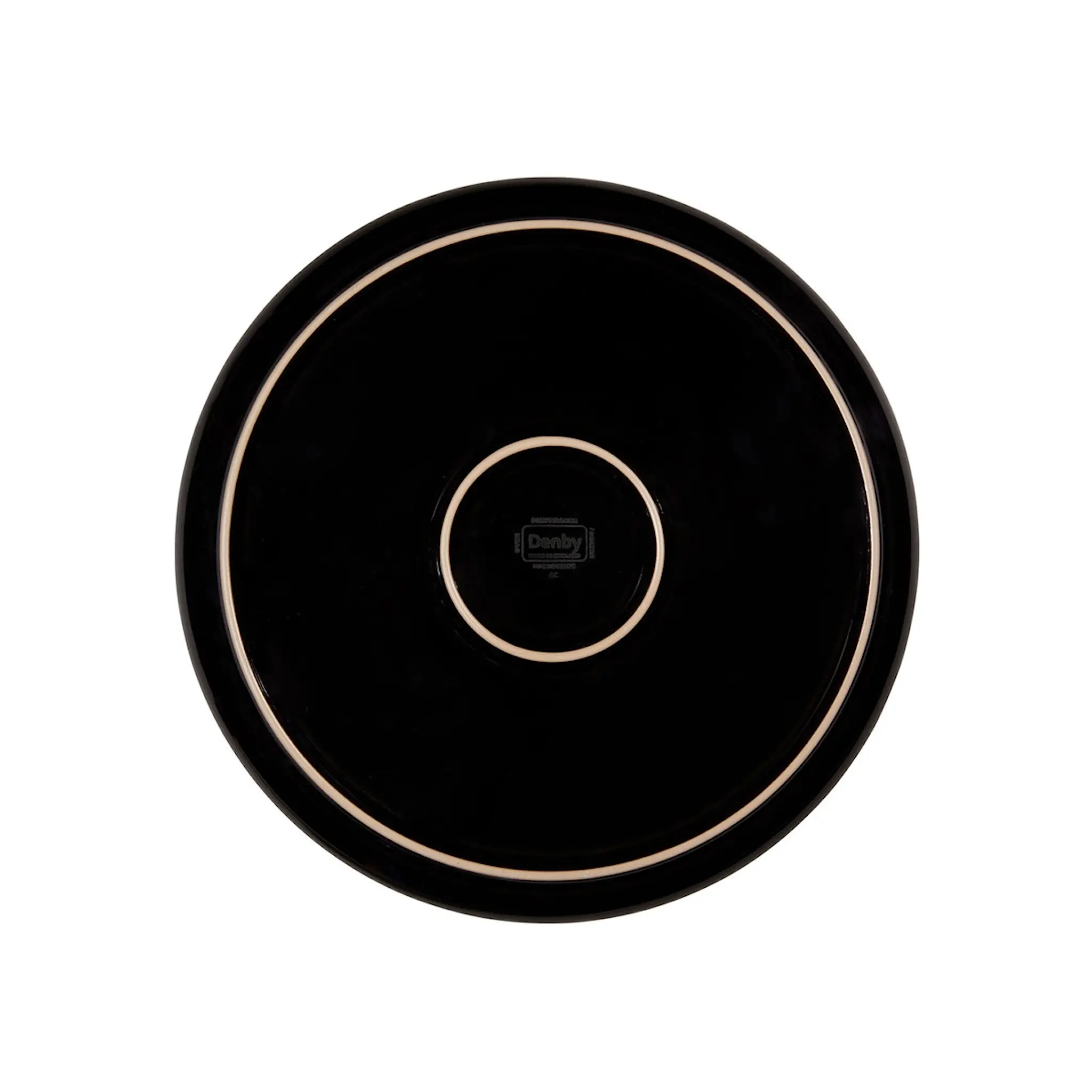Denby Halo Runt Uppläggningsfat 31x31 cm Grå/Svart