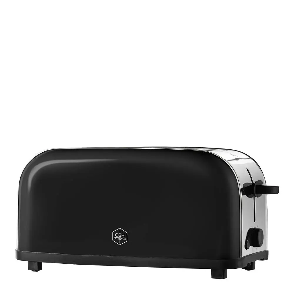 KitchenMinis-leivänpaahdin pitkällä aukolla 900W musta