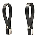 Magnetisk handdukshållare i läder 8x1 cm 2-pack svart