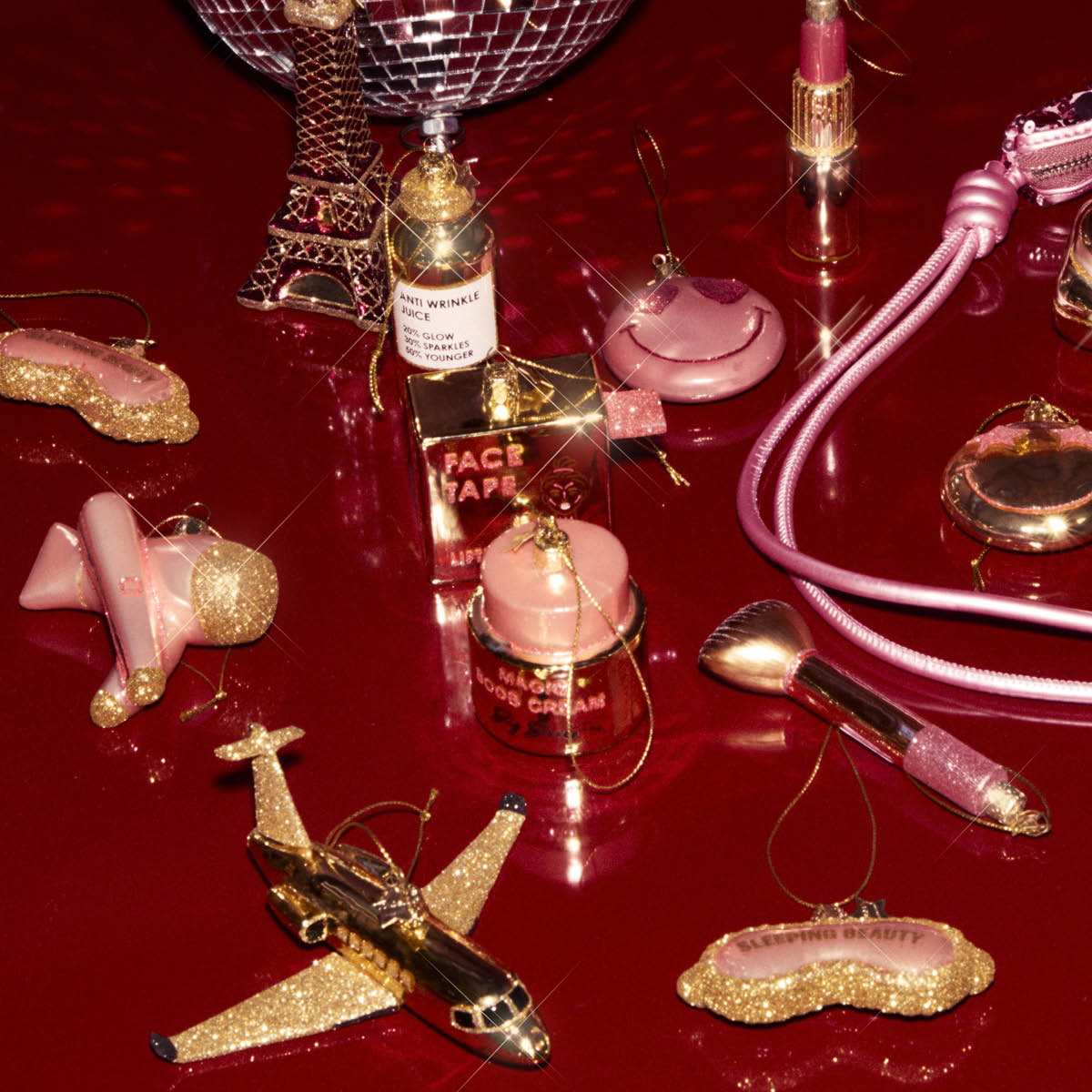 Vondels House of Luxury Riippukorste lentokone 6 cm Kulta