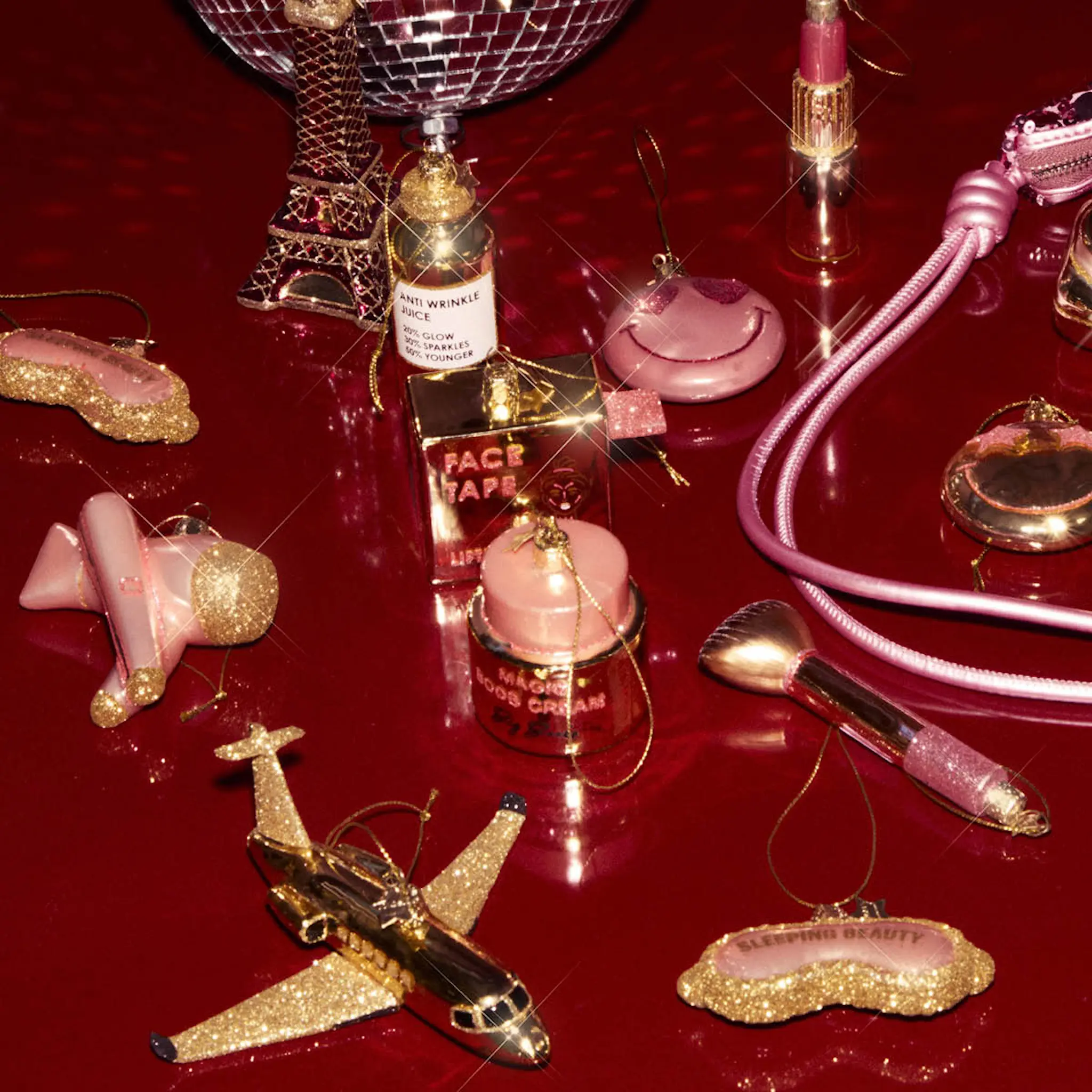 Vondels House of Luxury Riippukorste lentokone 6 cm Kulta