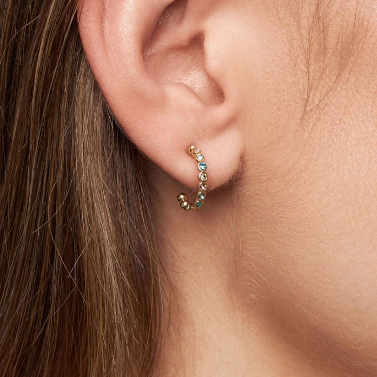 A&C Oslo AS Vibrance örhängen små guld/multi