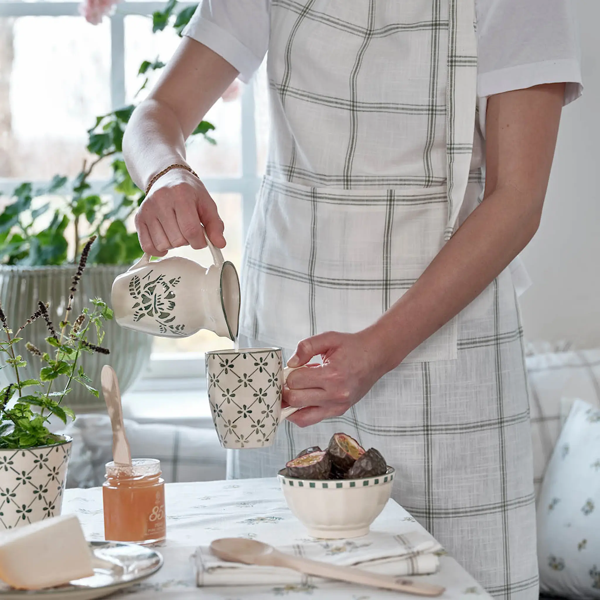 Strömshaga Marion Kulho 11 cm 25 cl Ruutu Vihreä