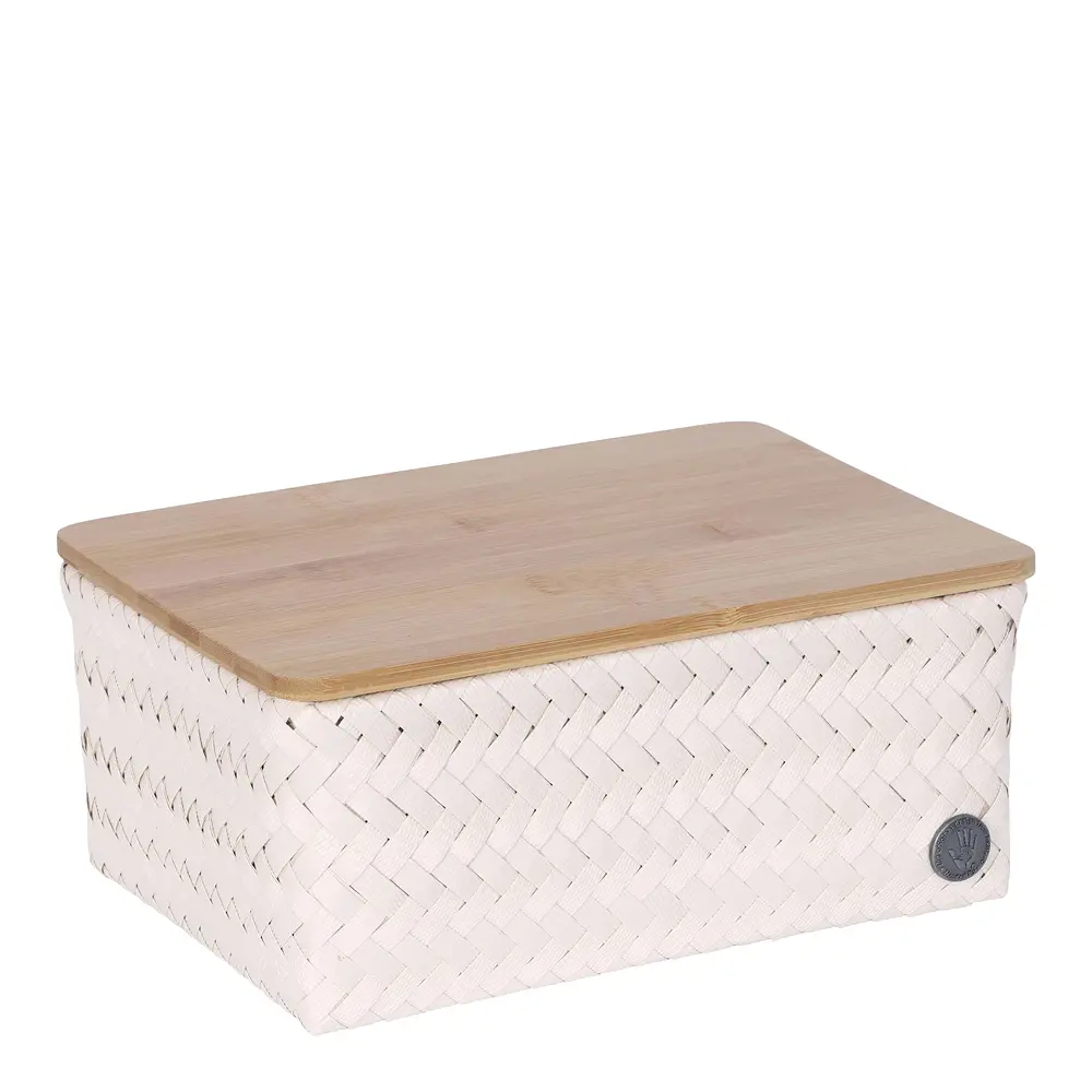 Top Fit Medium høy oppbevaringskurv m/lokk 24x18x11 cm champagne