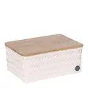 Top Fit Medium hög förvaringskorg med lock 24x18x11 cm champagne