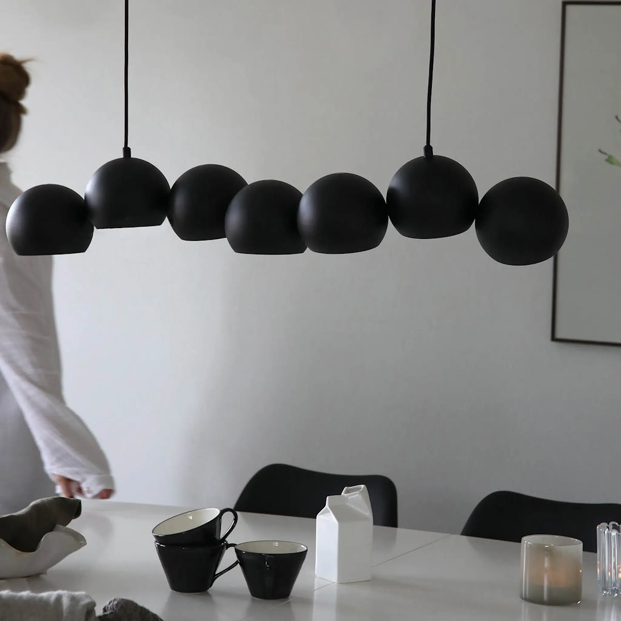 Markslöjd Cupolo pendellampa 7 ljus 101 cm svart