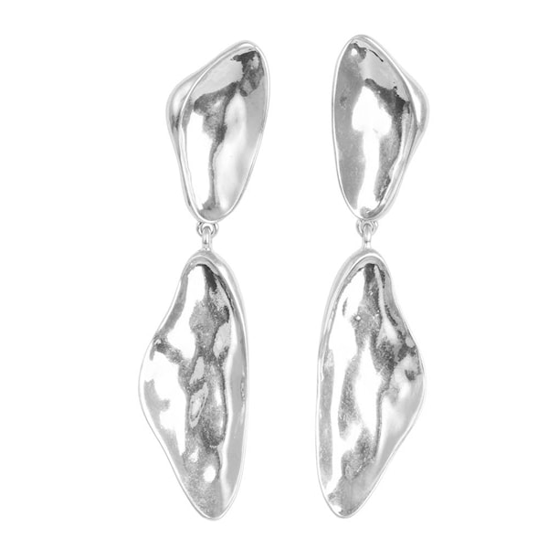 Soft as Silk örhängen 7 cm silver