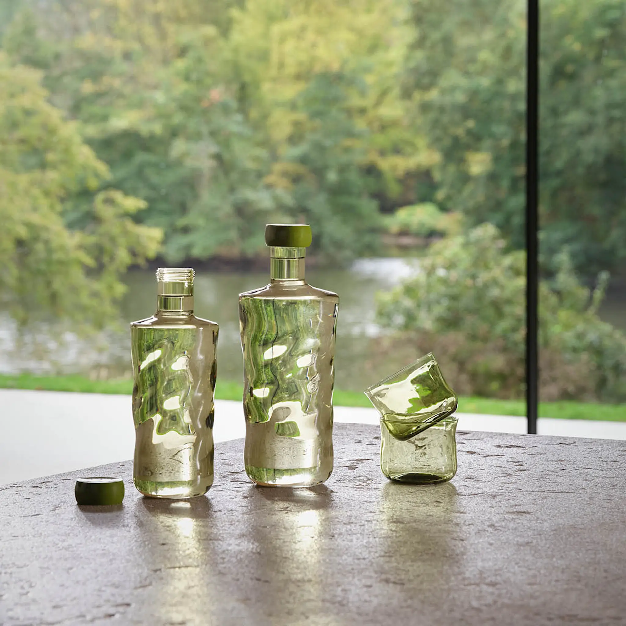 Paveau Swirl flaske large 1,25L Moss