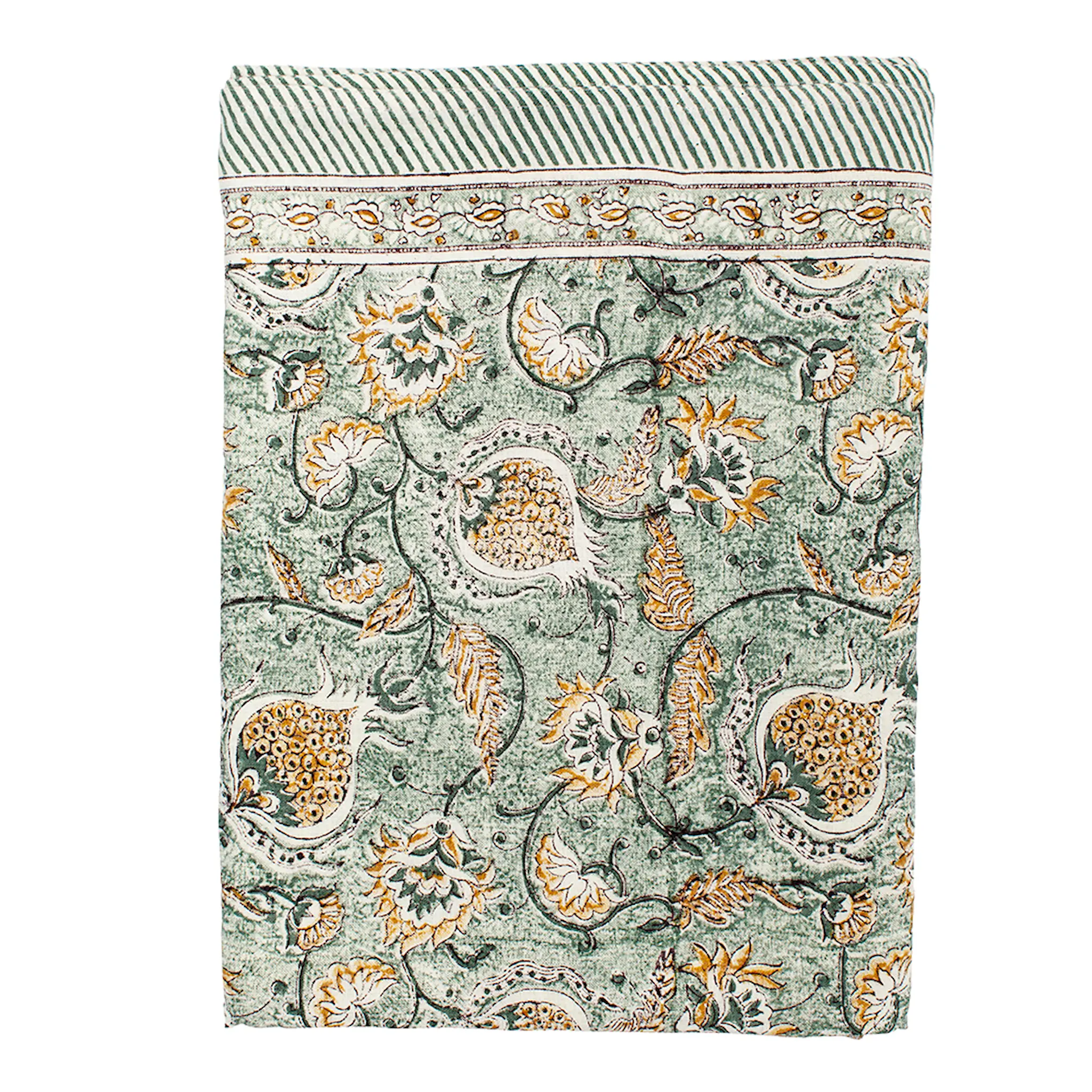 Chamois Pomegranate Bordsduk Lin 150x350 cm Seafoam